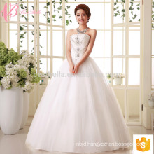 Concise lace appliqued off-shoulder white bridal gown alibaba wedding dress